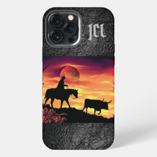 Cowboy And Longhorn Steer Case-Mate iPhone Case
