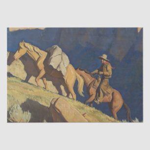 “Cowboy and Pack Horse” by Maynard Dixon Tissue Paper