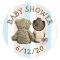 Cowboy and Teddy Bear  Baby Shower Stickers