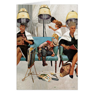 Cowboy Asleep in Beauty Salon