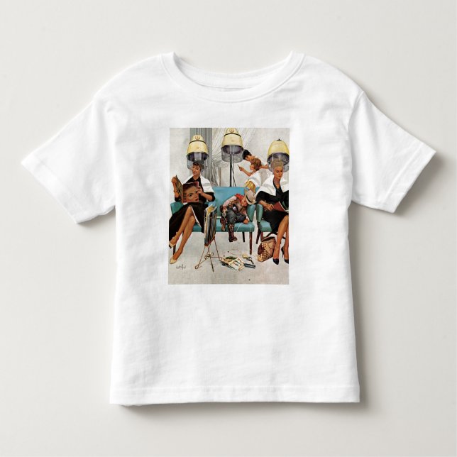 Cowboy Asleep in Beauty Salon Toddler T-Shirt (Front)