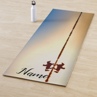 Cowboy at Sunset Beautiful Sky Colours Sea Yoga Mat