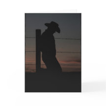 Cowboy at sunset