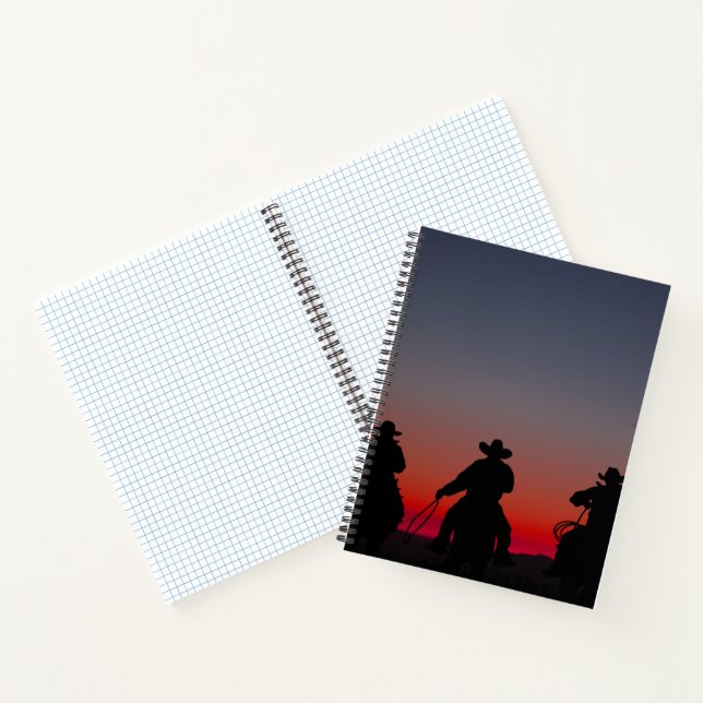 cowboy at sunset notebook (Inside)