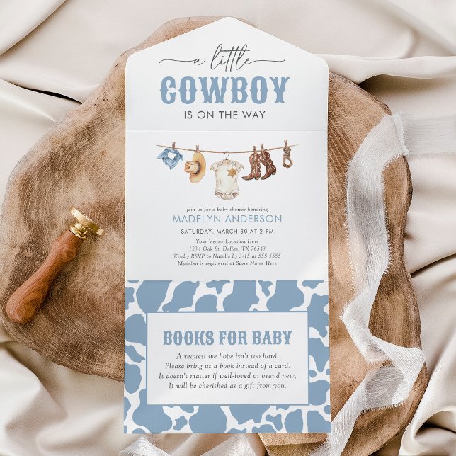 Cowboy Baby Shower All In One Invitation (Creator Uploaded)