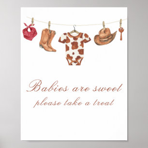 Cowboy baby shower - Babies are sweet Poster