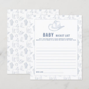 Cowboy Baby shower Baby bucket list