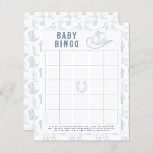 Cowboy Baby shower Bingo game
