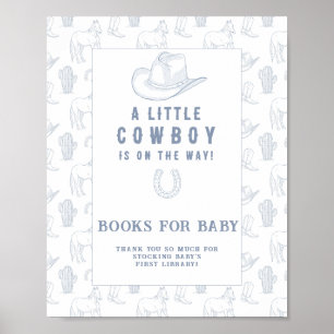 Cowboy baby shower books for baby poster