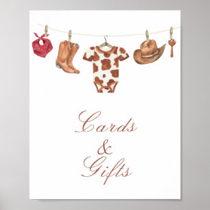 Cowboy baby shower - Cards and Gifts Poster