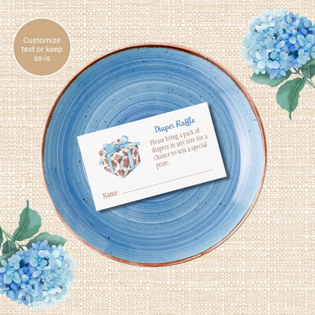 Cowboy Baby Shower Diaper Raffle Invitation Insert (Creator Uploaded)