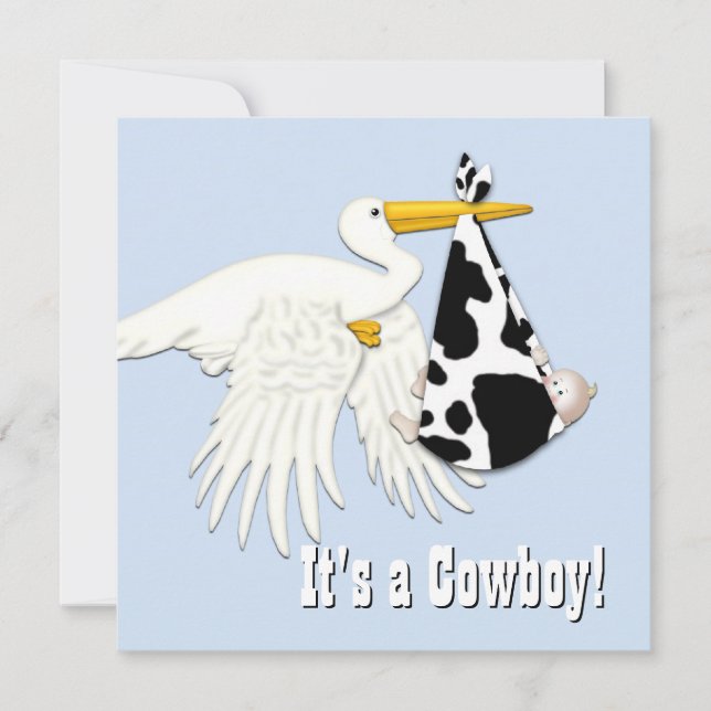 Cowboy Baby Shower Invitation (Front)
