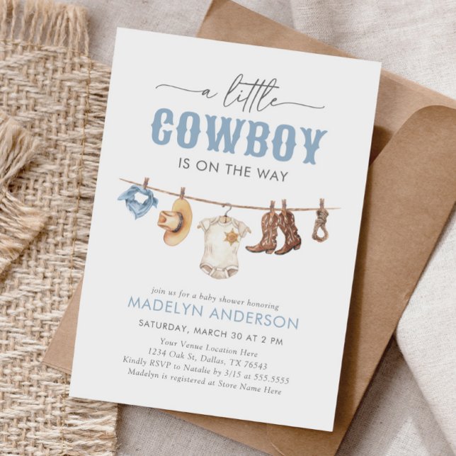 Cowboy Baby Shower Invitation (Creator Uploaded)
