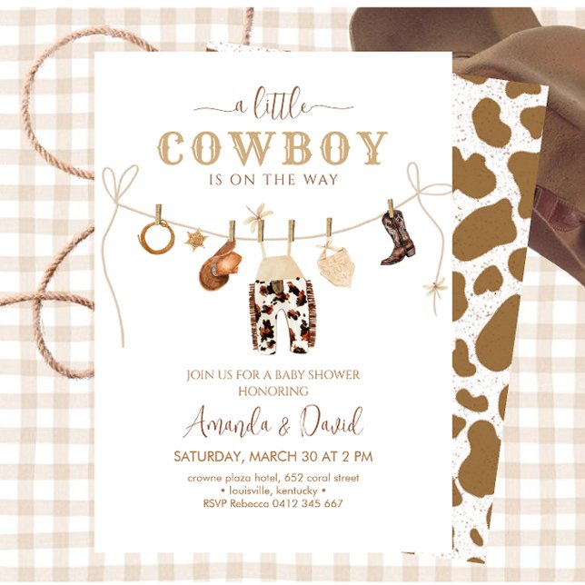 Cowboy  Baby shower Invitation (Creator Uploaded)