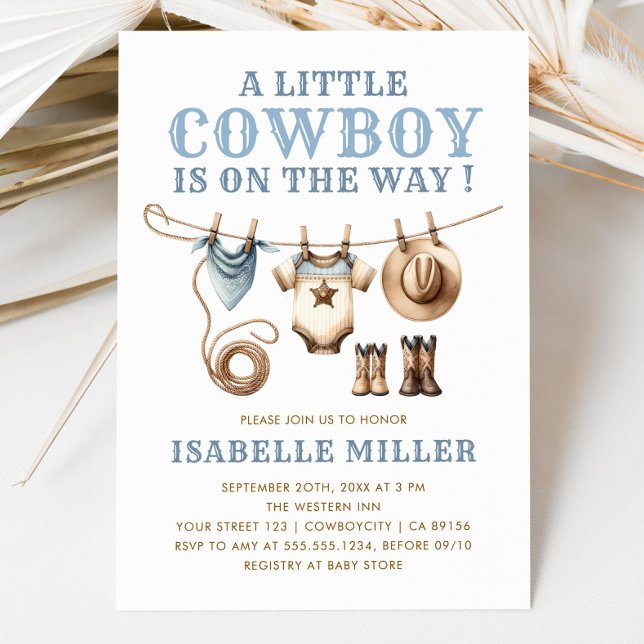 Cowboy Baby Shower Invitation (Cowboy Baby Shower Invitation)