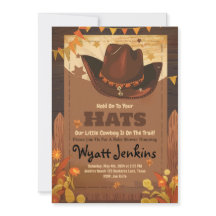 Cowboy Baby Shower Invitations
