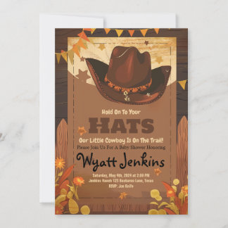 Cowboy Baby Shower Invitations