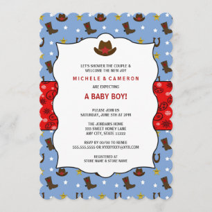 Cowboy Baby Shower Invite WESTERN / birthday party