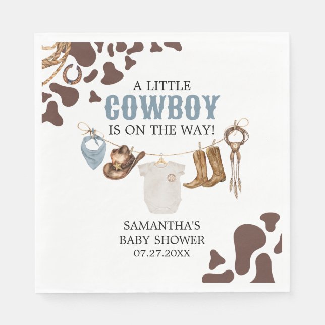 Cowboy Baby Shower  Napkin (Front)