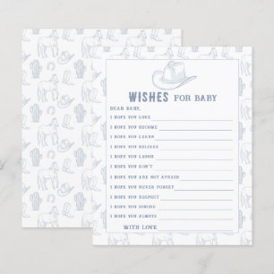 Cowboy baby shower - Party game   wishes for baby