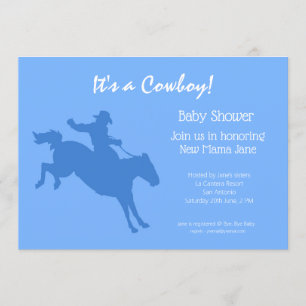 Cowboy Baby Shower Party Invitation