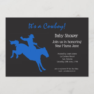Cowboy Baby Shower Party Invitation