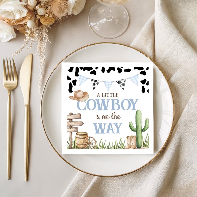 Cowboy Baby Shower Party Napkins (Creator Uploaded)