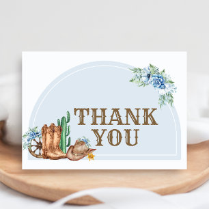 Cowboy Baby Shower Thank You Card