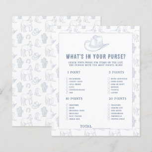 Cowboy Baby Shower - What's in your purse?