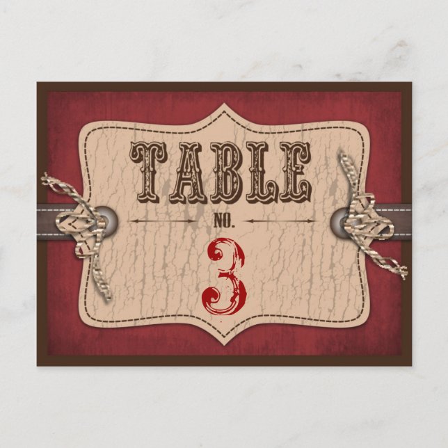 Cowboy Baby Table Postcard (Front)