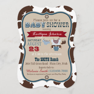 Cowboy Bandanna Jumper Baby Shower Invitation