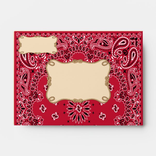 Cowboy, Bandanna Style A6 Envelopes (Front)