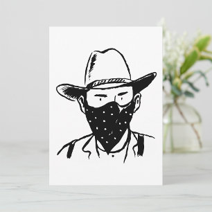 Cowboy Bandit Invitation