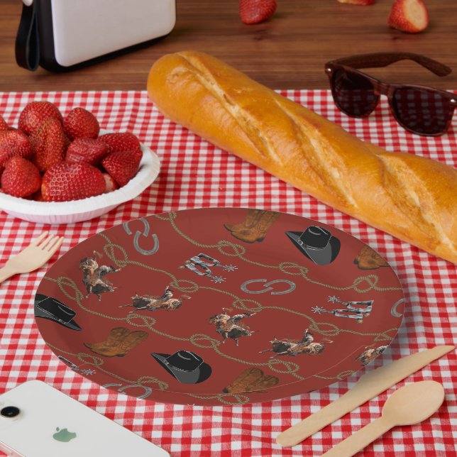 Cowboy Barn Party  Paper Plate (Picnic)