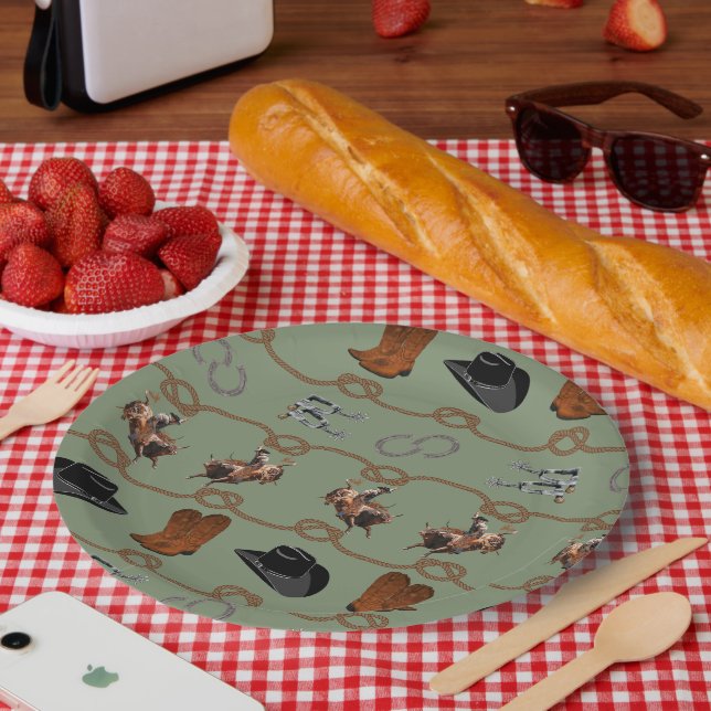 Cowboy Barn Party  Paper Plate (Picnic)