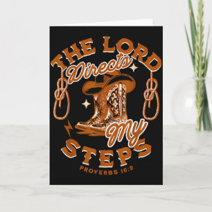 Cowboy Bible Scripture Verse Western Country Jesus Card