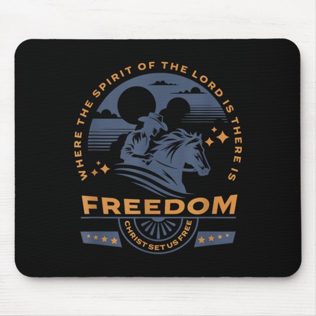 Cowboy Bible Scripture Verse Western Jesus For Men Mouse Pad (Front)