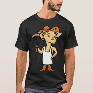 Cowboy Billy Goat Barbecue Chef Mascot bakery 8th  T-Shirt