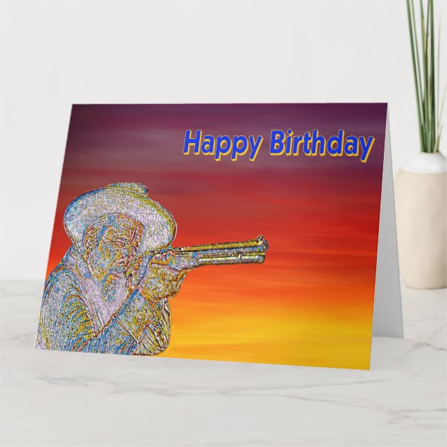 Cowboy Birthday Card (Front)