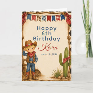 Cowboy Birthday Hoedown Party Card