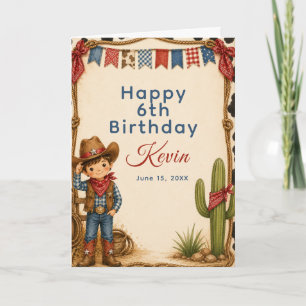 Cowboy Birthday Hoedown Party Card