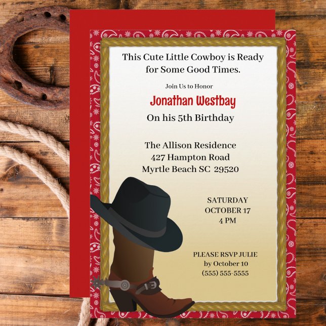 Cowboy Birthday Invitation (Creator Uploaded)