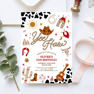 Cowboy Birthday Invitation Boy
