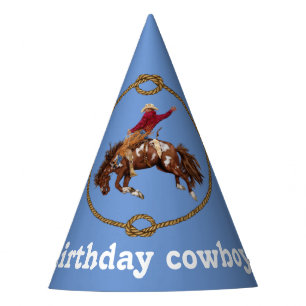 Cowboy birthday party hat