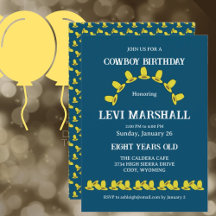 Cowboy Birthday Party Invitation