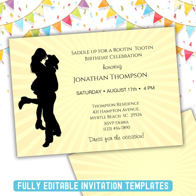 Cowboy Birthday Party Invitation (Creator Uploaded)