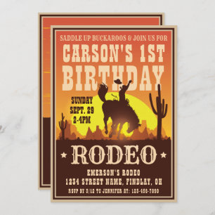 Cowboy Birthday Rodeo Poster Party, Any Age Invitation