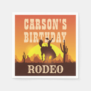 Cowboy Birthday Rodeo, Wild West, Happy Birthday Napkin