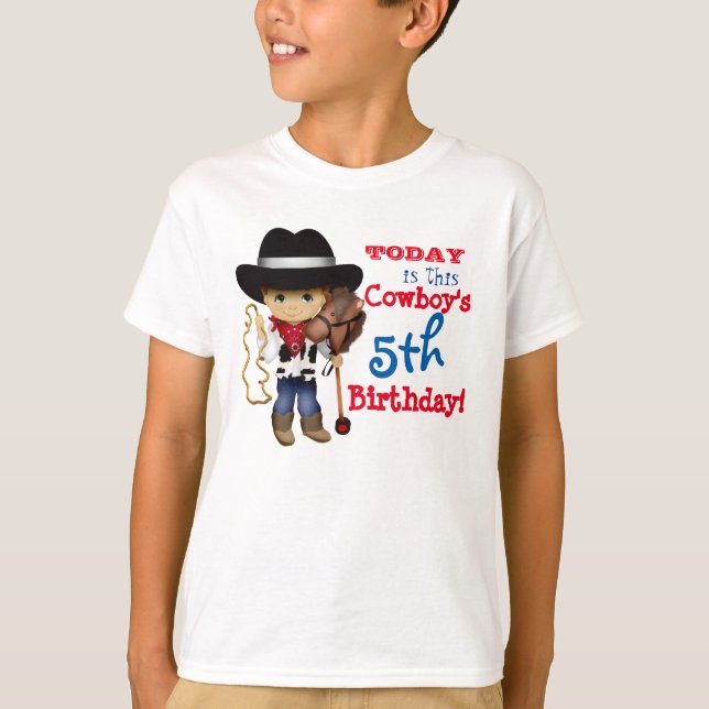 Cowboy Birthday T-shirt (Front)