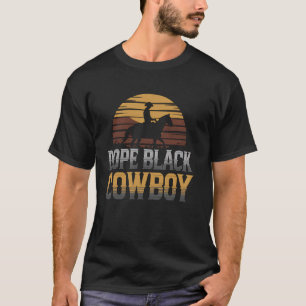 Cowboy Black African American Horse Rider Rodeo Ra T-Shirt